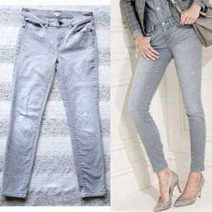 JCREW Skinny Jeans Dolphin Grey Distressed 26